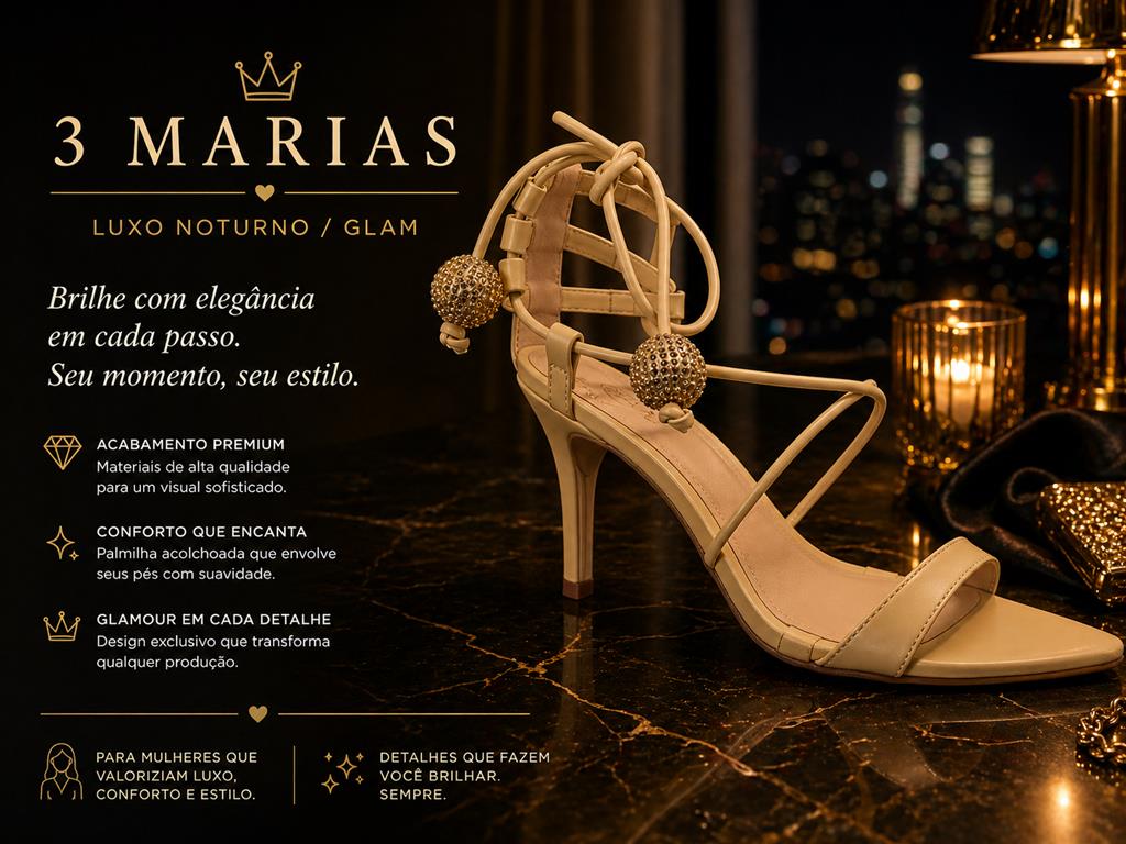 Sandália Bico Folha - 3 Marias